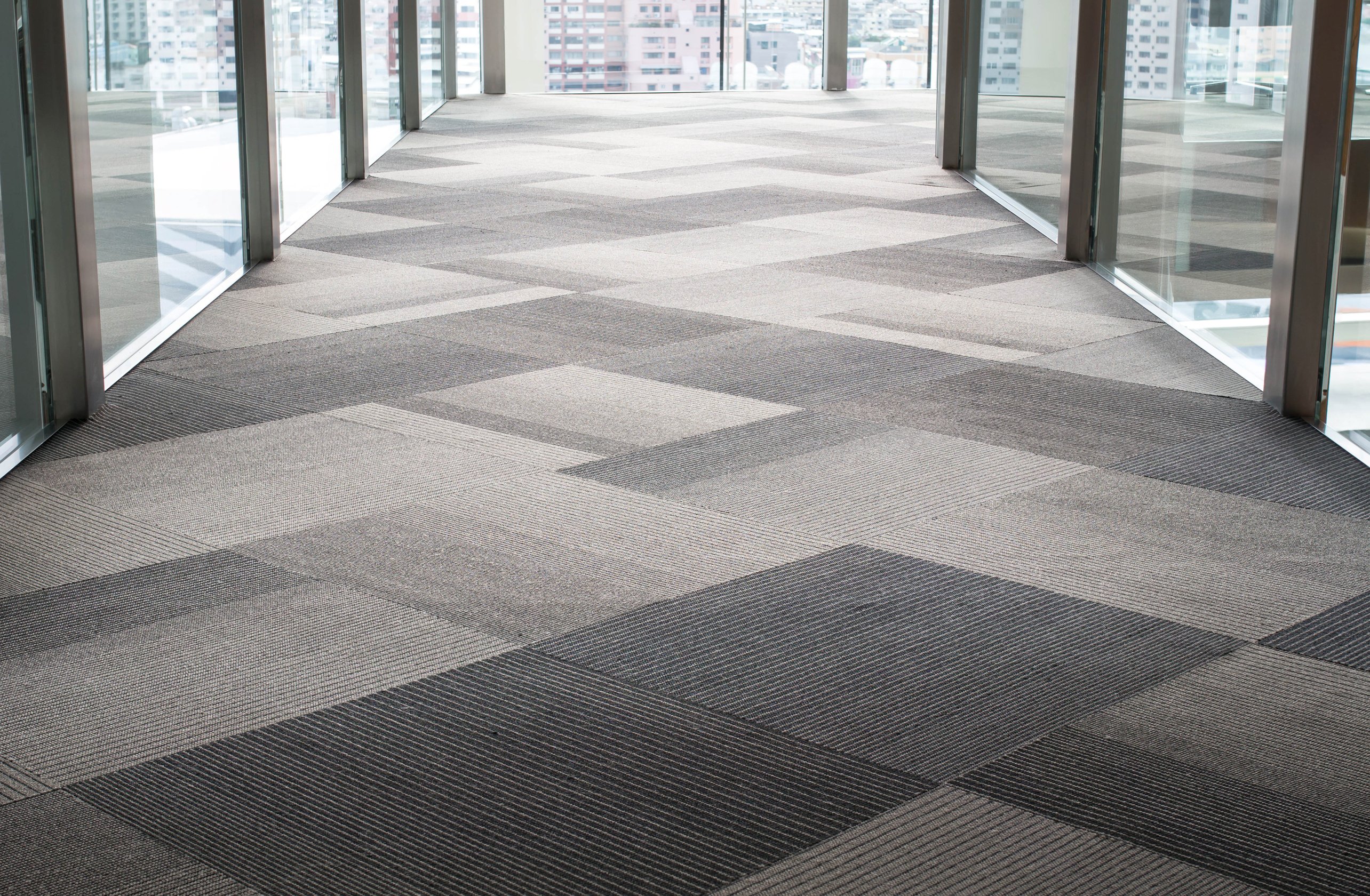 Carpet floor in public hall